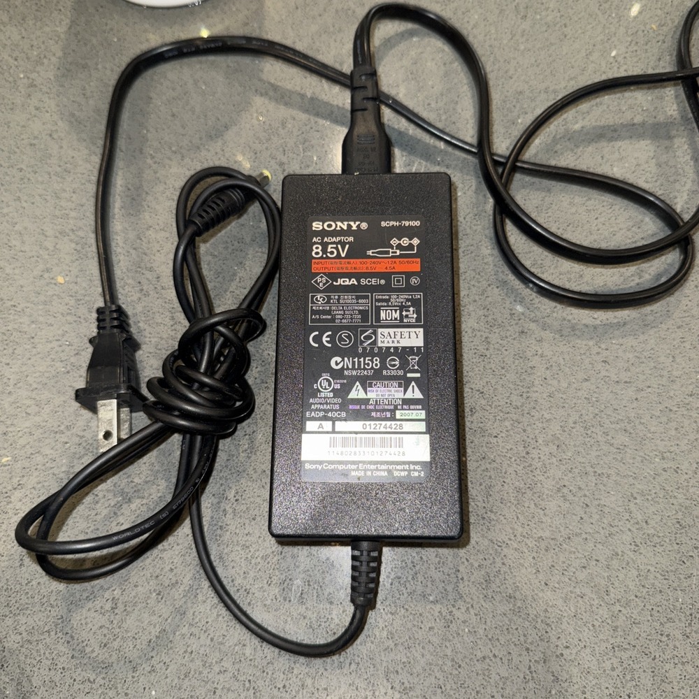 OEM Genuine  Sony Playstation 2 PS2 Slim SCPH-79100 AC Adapter Power Supply 8.5v